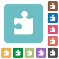 Flat puzzle piece icons