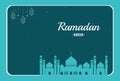 Flat ramadan kareem and eid al-fitr illustration Free Vector