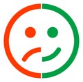 Flat Raster Bipolar Emotion Icon Royalty Free Stock Photo