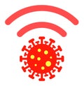 Flat Raster Coronavirus Distribution Icon