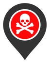 Flat Raster Dangerous Zone Pointer Icon