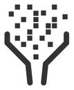 Flat Raster Data Processing Funnel Icon Royalty Free Stock Photo