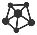 Flat Raster Network Links Icon