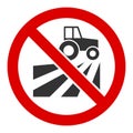 Flat Raster No Agriculture Field Icon