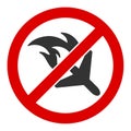 Flat Raster No Aviation Accidents Icon