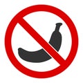 Flat Raster No Banana Icon