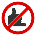 Flat Raster No Call Me Gesture Icon Royalty Free Stock Photo