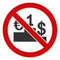 Flat Raster No Currency Rate Icon