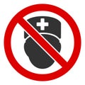 Flat Raster No Doctor Head Icon