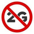 Flat Raster No 2G Icon