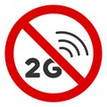 Flat Raster No 2G Signal Icon