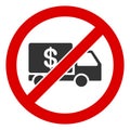 Flat Raster No Money Delivery Icon