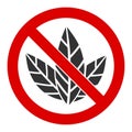 Flat Raster No Tobacco Icon