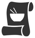 Flat Raster Original Asian Recipe Icon