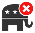 Flat Raster Reject Republican Icon