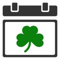 Flat Raster Saint Patrick Calendar Day Icon