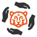 Flat Raster Save Tigers Icon