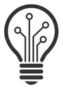 Flat Raster Smart Bulb Icon