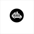 Flat Recreational Vehicles Icons set, motorhome