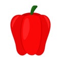 Red Cartoon Pepper Paprika Icon Clipart for Vegetables and Spices Vector Royalty Free Stock Photo