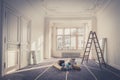 Renovation - apartment during restoration - home improvement Royalty Free Stock Photo