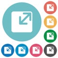 Flat resize window icons
