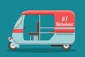 Flat rickshaw illustration Royalty Free Stock Photo