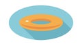 Flat ring or donut icon, simple pastry graphic, vector design Generative AI Royalty Free Stock Photo