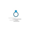 Flat Ring Icon. Vector Royalty Free Stock Photo