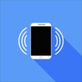 Flat Ringing or Vibrate Smart Phone Icon Royalty Free Stock Photo