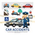 Flat Road Accident Template