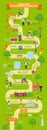 Flat ROAD MAP infographics pointer people