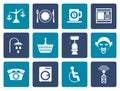 Flat Roadside, hotel and motel services icons Royalty Free Stock Photo