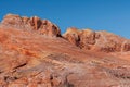 Flat rocket launching flank of mountain, Valley of Fire, Nevada, USA