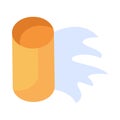 Flat Roll Of Wet Paper Napkins Towels Icon