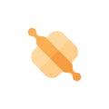 Flat rolling pin icon