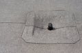 Flat roof drain close up. Royalty Free Stock Photo