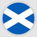 Scotland Flat Rounded Flag Vector