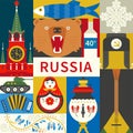 Flat Russian Symbols