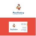 Flat Santa clause Logo and Visiting Card Template. Busienss Concept Logo Design