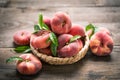 Flat saturn peaches Royalty Free Stock Photo