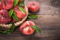 Flat saturn peaches Royalty Free Stock Photo