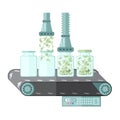 Flat saving bank note machine.Machine for closing of money in the bank.concept illustration