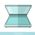 Flat scanner icon isolated