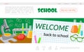 Flat School Time Landing Page Template