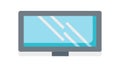 Flat Screen Monitor Display Icon, vector design Generative AI Royalty Free Stock Photo