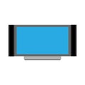 Flat screen tv electronic equipment symbol. Icon vector television Royalty Free Stock Photo