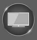 Flat screen tv vector icon