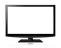 Flat screen tv lcd or led realistic illustration Royalty Free Stock Photo