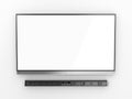Flat screen tv and soundbar Royalty Free Stock Photo